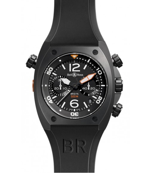 Bell & Ross Chronograph 44mm Mens Watch Replica BR 02-94 CARBON